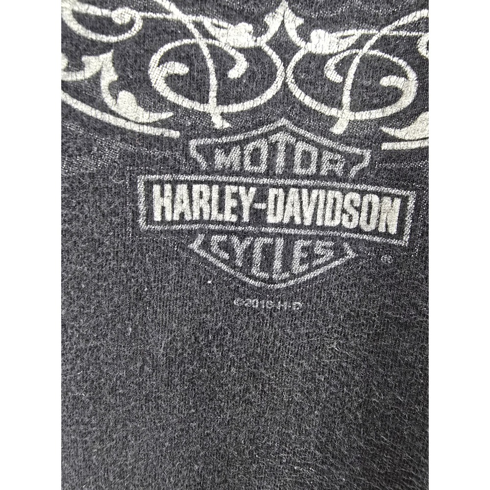 Harley-Davidson Womens Sugar Skull Graphic T-Shirt Black Winston-Salem NC XL - Picture 2 of 4